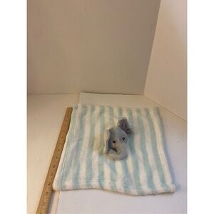 HB elephant lovey green white stripes nwot 14x14" rn#99024